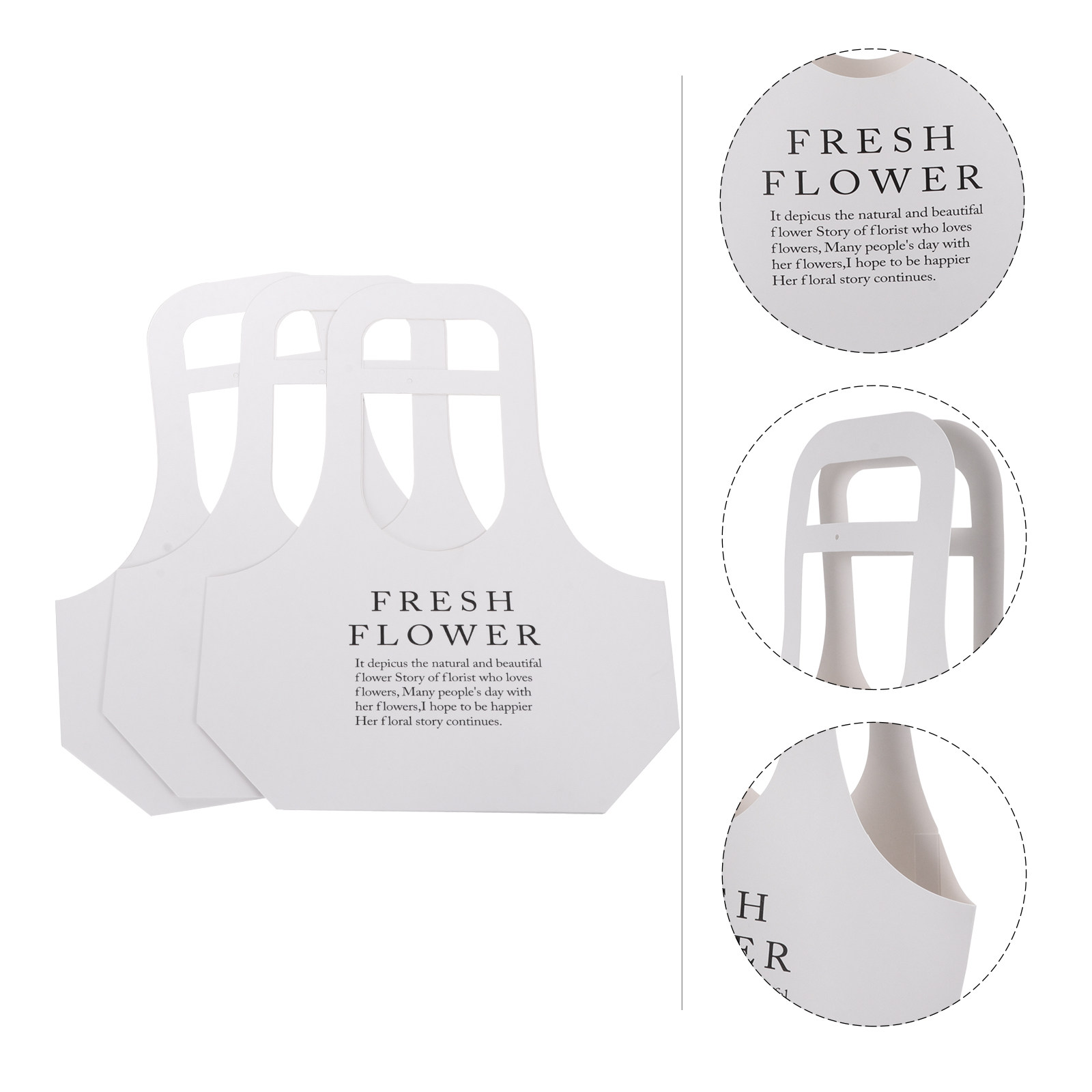 Flower Wrap Kraft - 3Pcs Tas Kemasan Bunga Premium yang