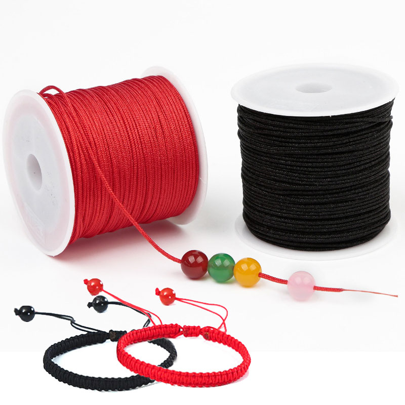 Ribbon Wired Satin - 50M/Rol 0.8Mm Tali Benang Nilon Tali