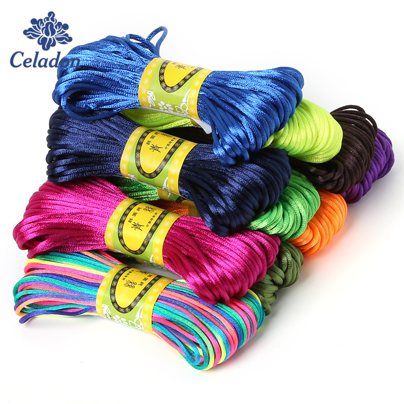 Ribbon Wired Satin - 2mm 20meter lembut Satin Rattail sutra