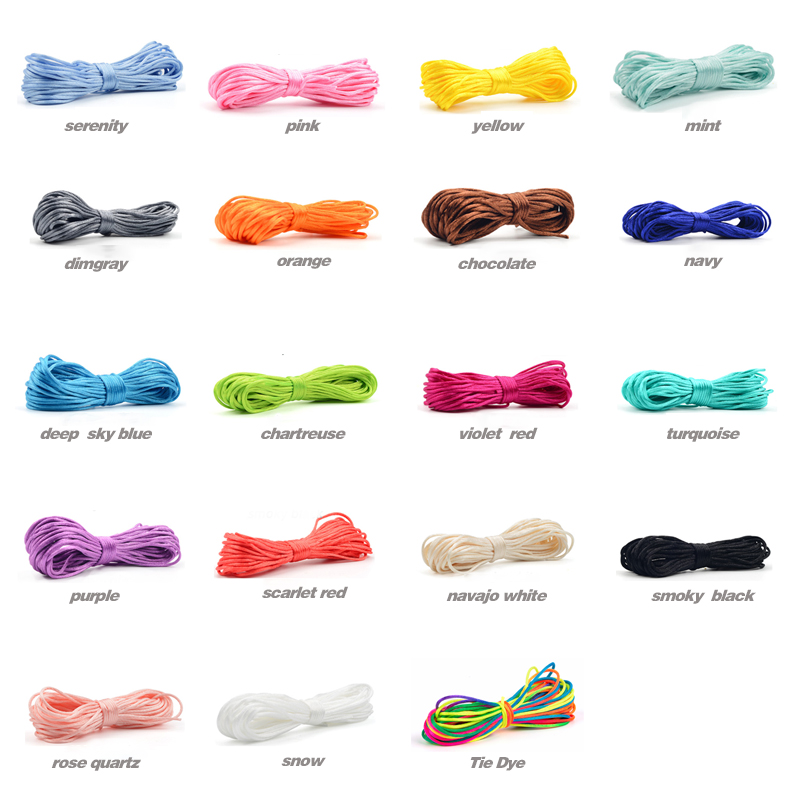 20 M/lot DIY Nilon Tali 1.5Mm  - Ribbon Wired Satin ulasan dan harga