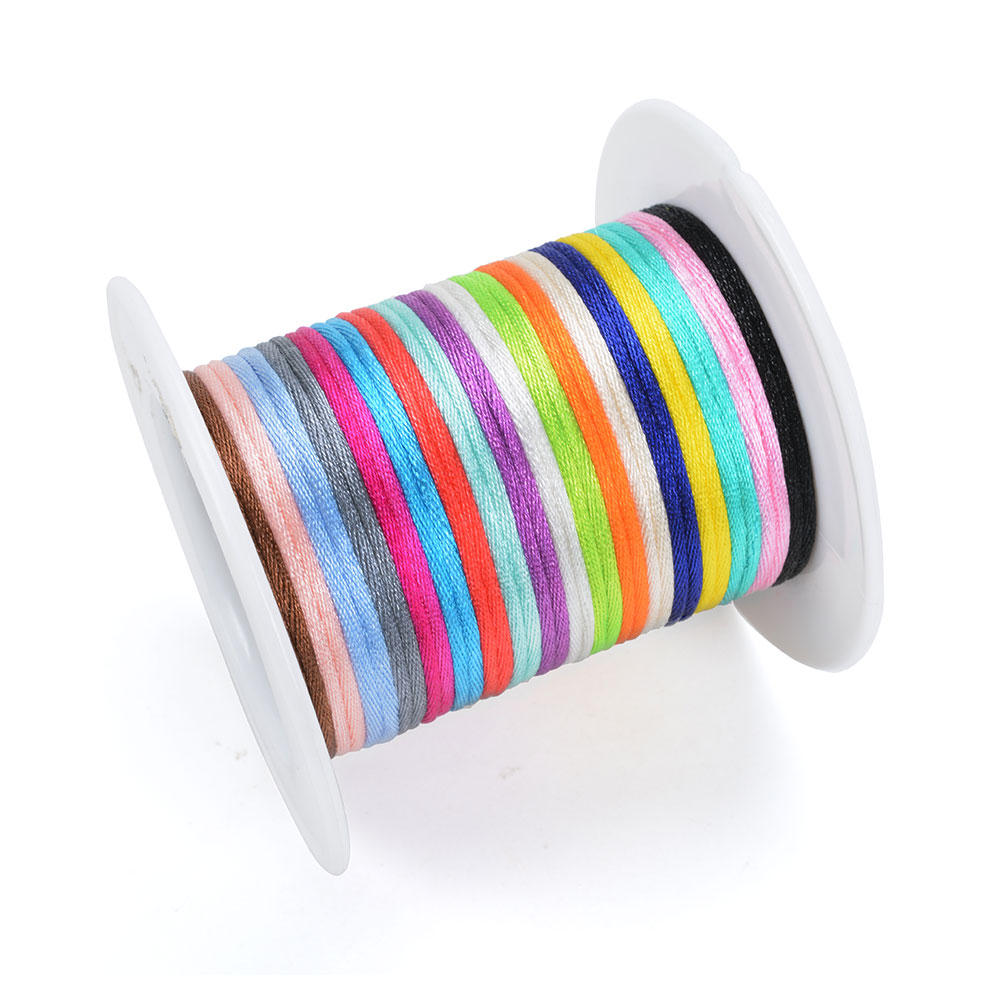 20 M/lot DIY Nilon Tali 1.5Mm  - Ribbon Wired Satin ulasan dan harga