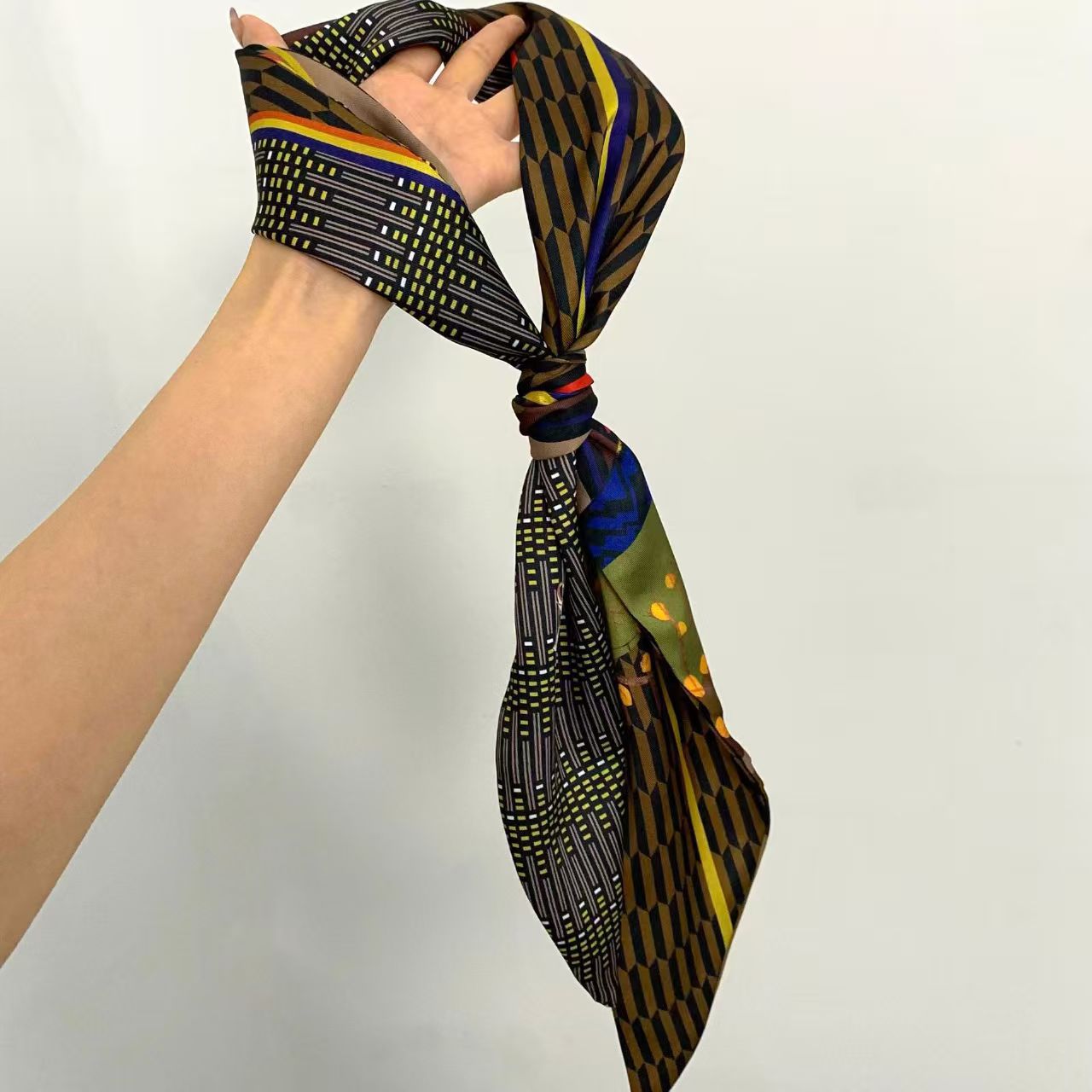 Syal Sutra Mewah Motif Cetak,  - Ribbon Wired Satin ulasan dan harga