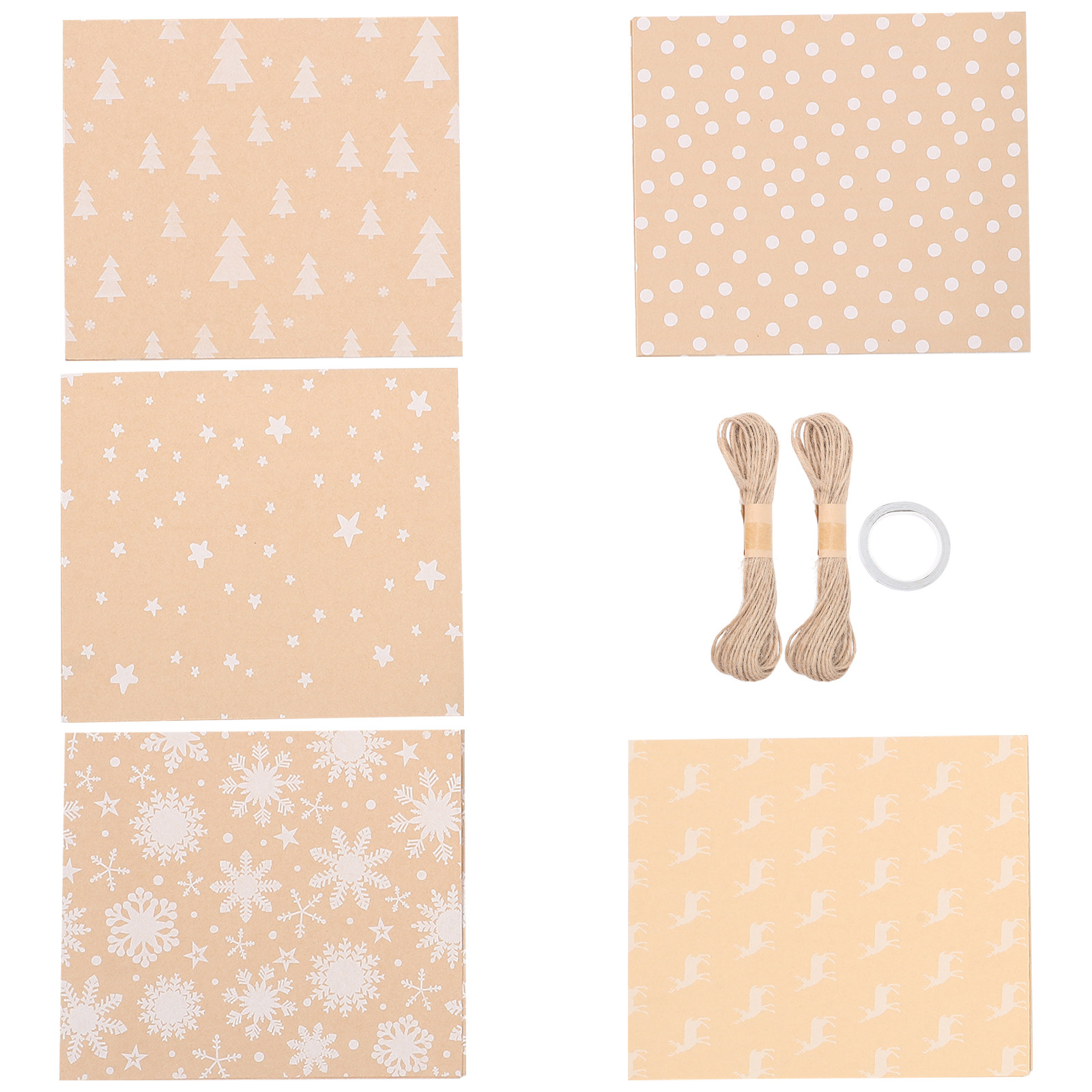 5Pcs Kertas Pembungkus Natal G - Flower Wrap Kraft ulasan dan harga