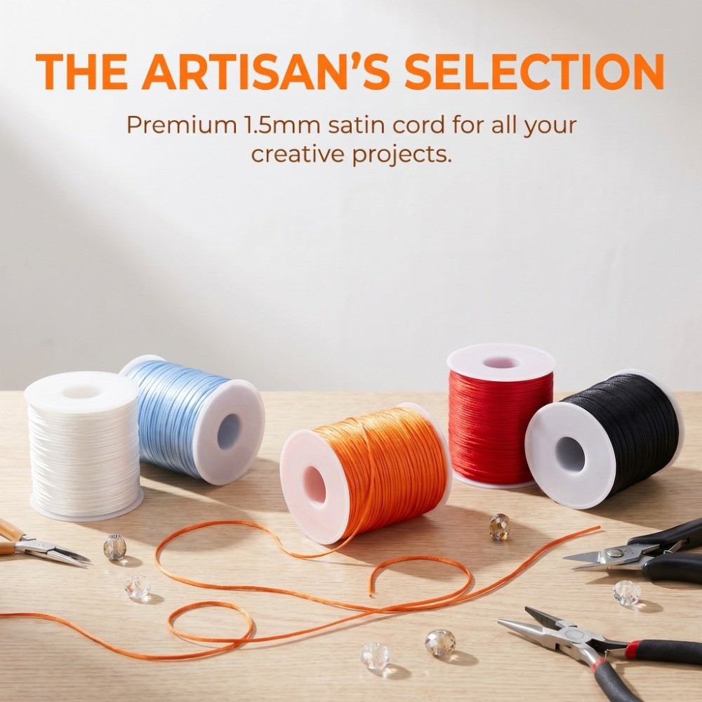 Tali Satin Kepang 100m 1.5mm,  - Ribbon Wired Satin ulasan dan harga