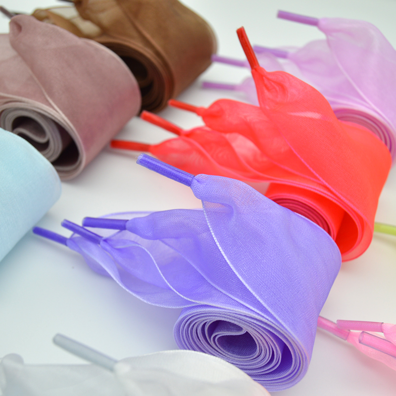 1 Pasang Tali Sepatu Organza L - Ribbon Wired Satin ulasan dan harga