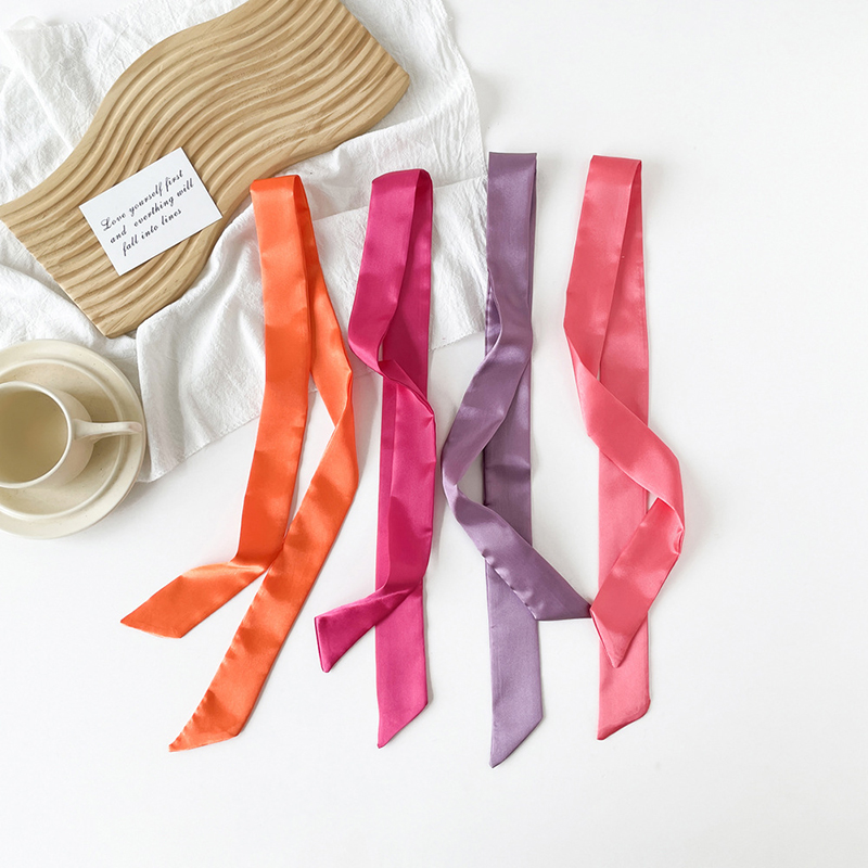 Syal Sempit Sutra Satin 4X100C - Ribbon Wired Satin ulasan dan harga